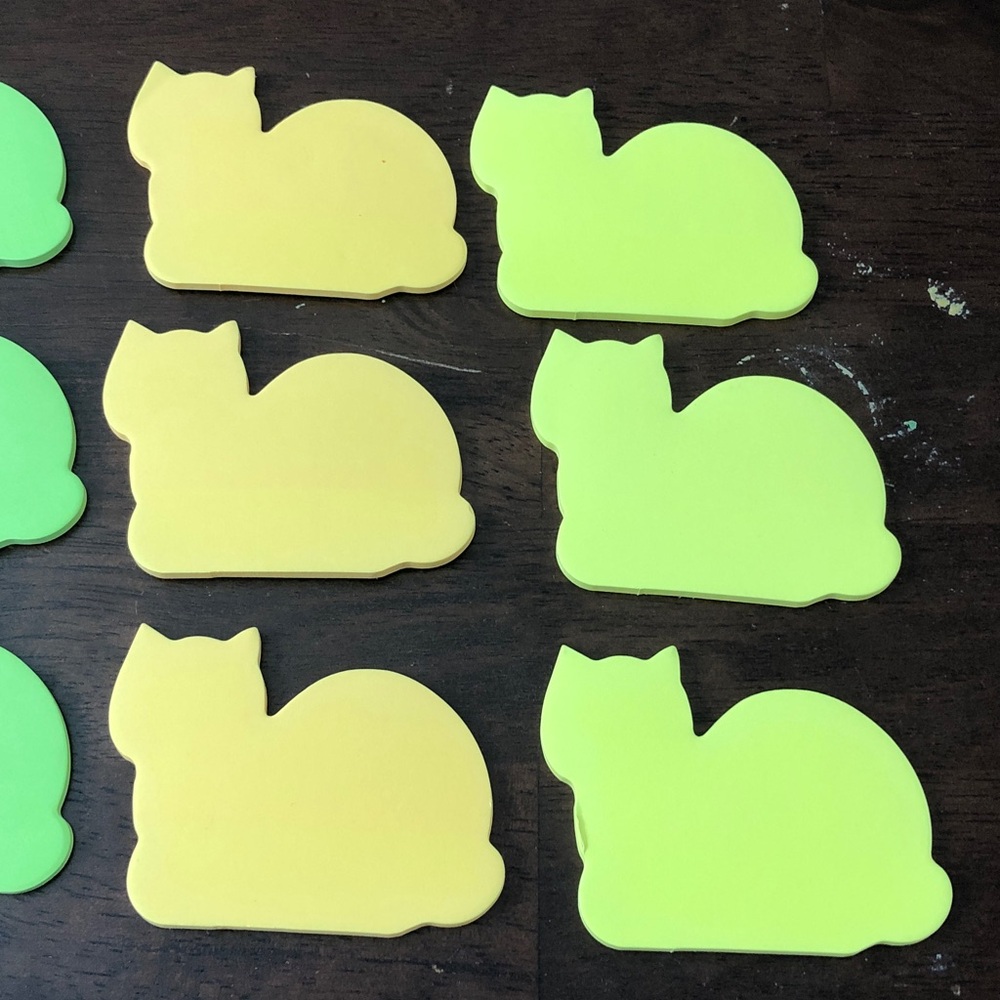 👻 Cat-Shaped Sticky Notes Pack Set - Picture 3 of 3